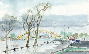Turbulence of the Thames Walton Bridge