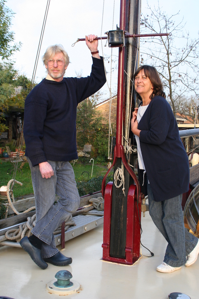 Ed Burrell and Pamela Chapman aboard Angelus.