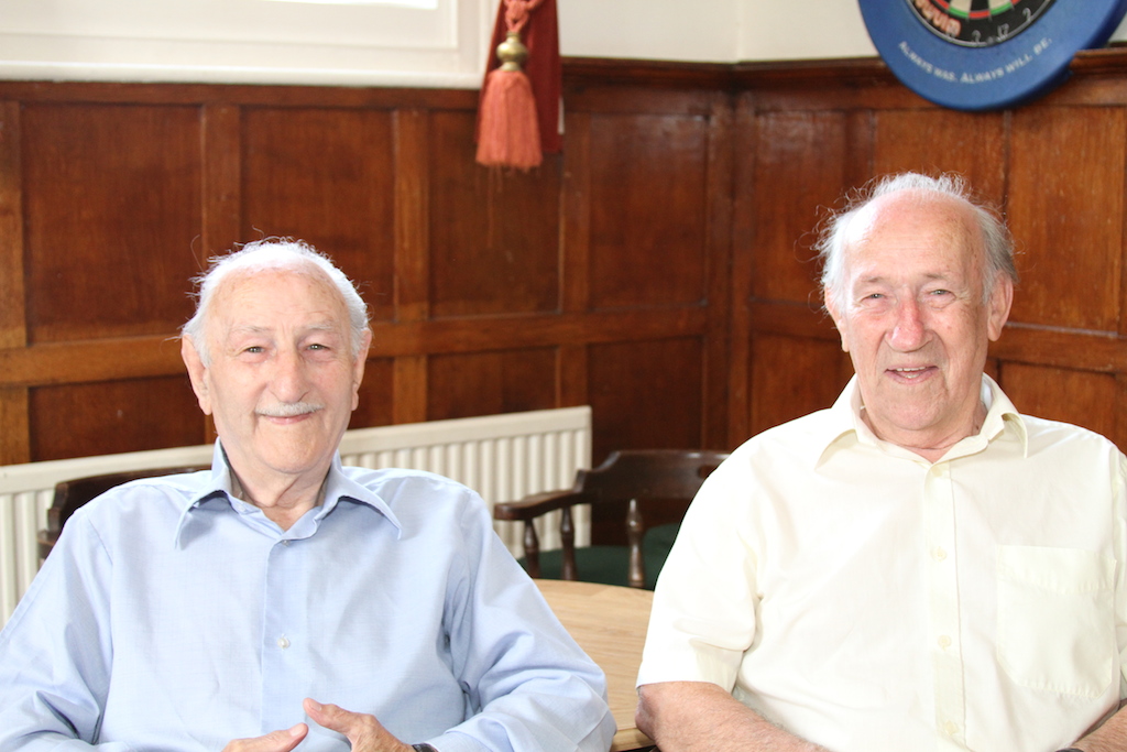 Ack-ack attack: The journey home from a dance at the Walton Playhouse in September 1940 proved quite hairy for Jimmy, left, and Billy Brant, but fortunately they lived to tell the tale.