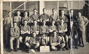 Is this Phil McCarthy? Standing to the right of this photo of the victorious Viola FC is the man known to the team as 'Captain Mac' . Pat Chimes (third from left in the middle row) wondered if this was Dinah Ballantyne's dad