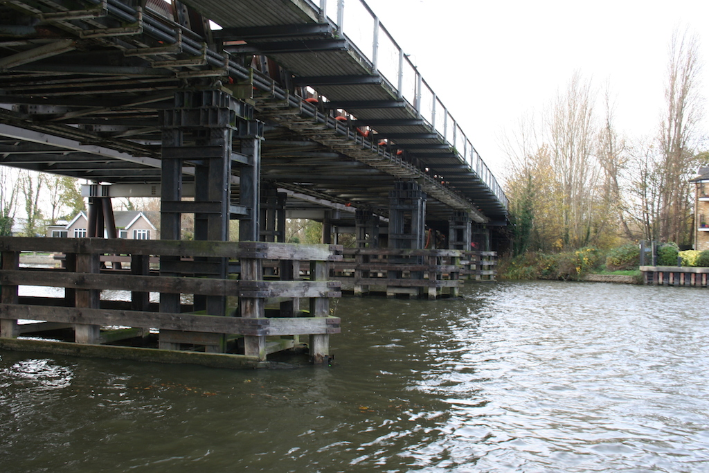 Not missed: Boat skippers will be delighted to see the back of the old bridges whose supporting piers made navigating around the bend in the river a tricky business.