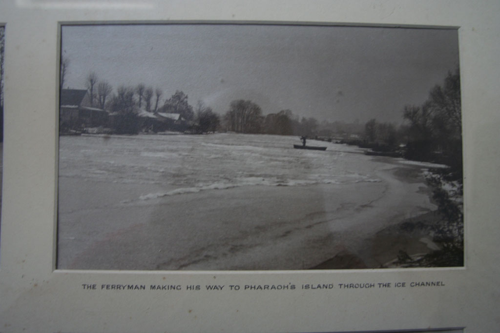  ferryman makes his way to Pharaoh’s Island through the ice channel