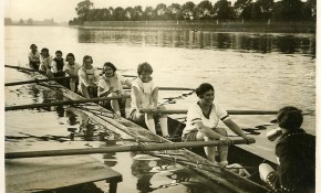 Founder member: Amy Gentry, sitting at stroke in the photo, was the found of Weybridge Ladies ARC